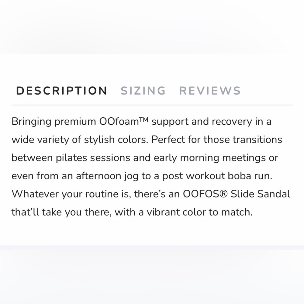 OOFOS OOAHH RECOVERY SLIDES - Picture 5 of 7
